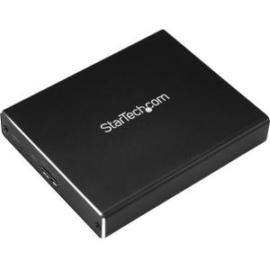 Dual Drive M.2 Sata Enclosure Raid USB 3.1 Gen 2 USB C USB A