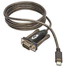 5 ft USB to Serial Adapter Cable USB-C To Db9 9Pin - Black