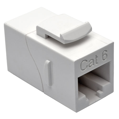 Picture of Tripp Lite N235-001-WH CAT6 Straight Through Coupler in-Line Snap-in Rj45 Female-Female&#44; White