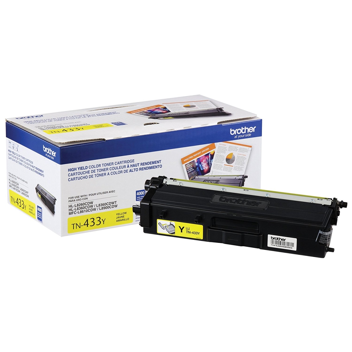 Picture of Brother International TN433Y High Yield Toner - Yellow