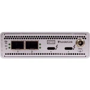 Picture of Atto Technology TLFC-3322-D00 Thunderbolt3 2X40Gbps-2X32Gbps FC SFP plus Interface SFP plus Modules Incl