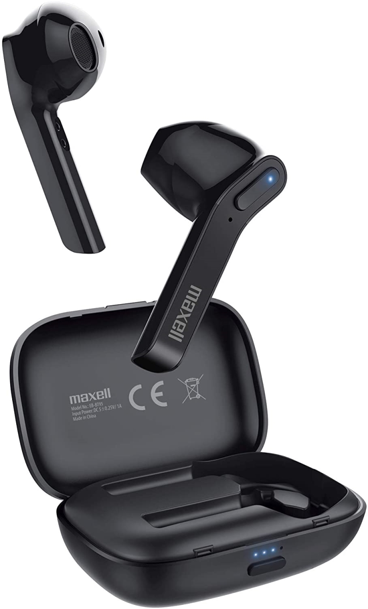 Maxell 199460 Jelleez True - Wireless Headphones with Bluetooth Connection, Black