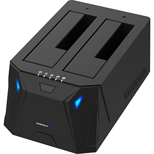 EC-HD2B 2.5 x 3.5 in. Dual Bay External Hard Drive Docking Station for HDD, SSD with Hard Drive Duplicator - Cloner Function