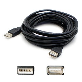 Addon 30Ft Usb 2.0 (A) Male To Usb 2.0 (A) Female Black Active