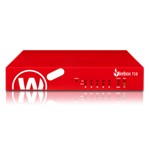 Picture of WatchGuard Technologies WGT20641-WW Firebox T20 Network Security & Firewall Appliance 5 Port 1000BaseT Gigabit Ethernet 5 x RJ45 1 Year Total Security Suite Tabletop