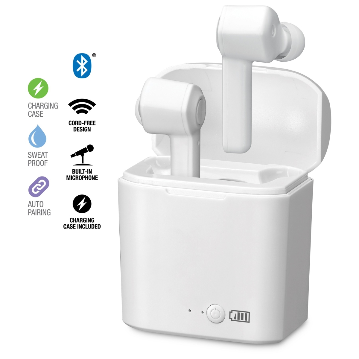 Picture of DPI IAEBT300W Truly Wire-Free Earbuds Built-In Microphone - White