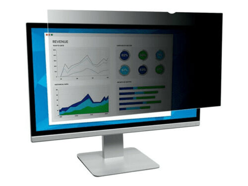 3M Privacy Filter for 23.8 in Full Screen Monitors 16:9 PF238W9E Black, Glossy, Matte - For 23.8' Widescreen LCD Monitor - 16:9 - Scratch...