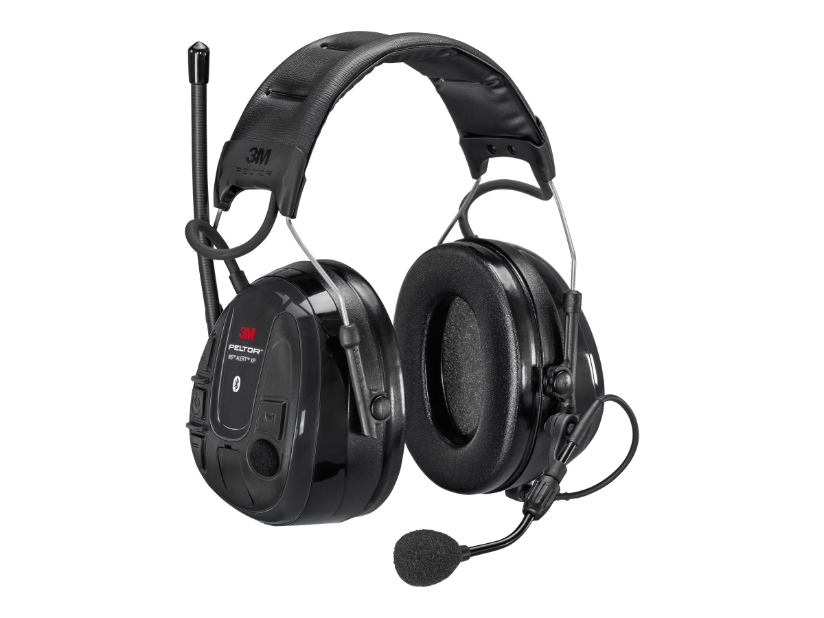 Picture of 3M MRX21A2WS6-NA WS Series - Headset with Radio - Full Size - Bluetooth - Wireless - Noise Isolating - Black