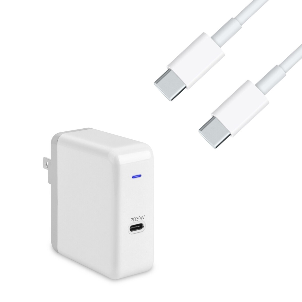 Picture of 4XEM 4X30WMACKIT3 Charging kit for MacBooks with a 3 ft. USB-C 3.1 Thunderbolt Cable & 30W USB-C Quick Charge 3.0 Wall Charger