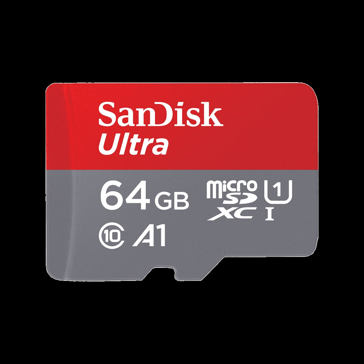 Picture of Sandisk SDSQUA4-064G-AN6MA 64 GB U1 A1 Card Plus Adapter Flash Memory Card