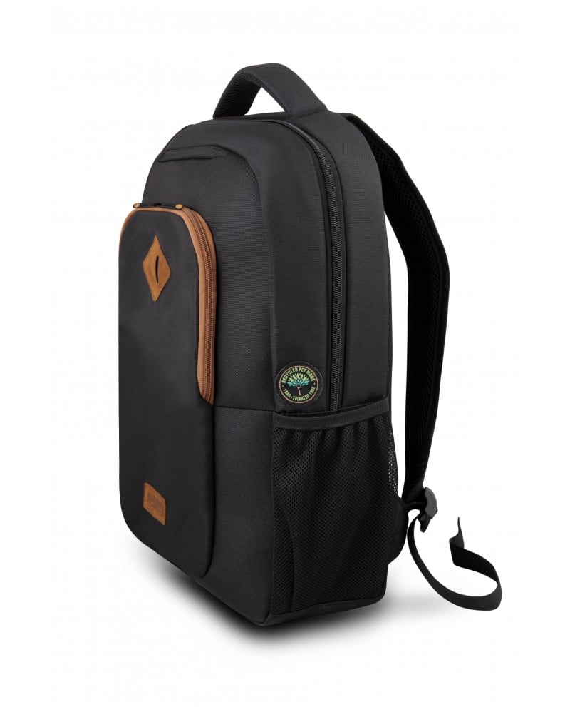 Ecofriendly Made of Recycled Polyethylene Terephthalate Laptop Backpack, Black