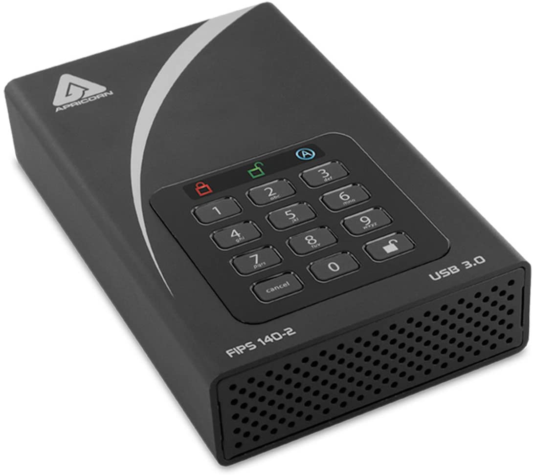 Picture of Apricorn ADT-3PL256F-18TB Aegis DT 18TB External Portable Hard Drive - USB 3.0 - 256-BIT AES