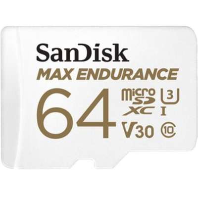 Picture of SanDisk SDSQQVR-064G-AN6IA 64GB 100, 40mbs U3 V30, C10 Memory Card with SD Adapter