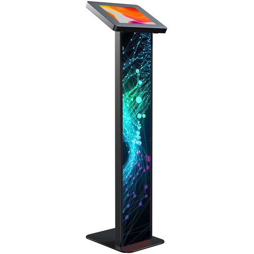 Picture of CTA Digital PAD-PARAF1 Digital Locking Floor Stand Kiosk with Graphics Slot&#44; Black