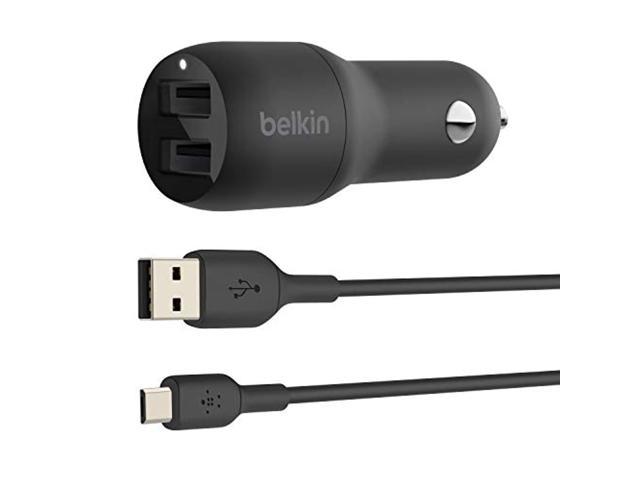 Picture of Belkin CCE002BT1MBK Dual 24W Plus Micro-USB Cable Power Bank Car Charger