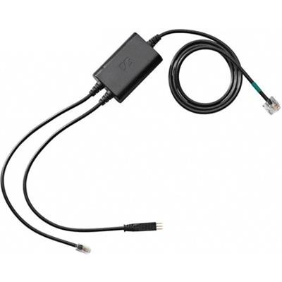 1000750 Polycom Adpater Cable Electronic Hook Switch, Black