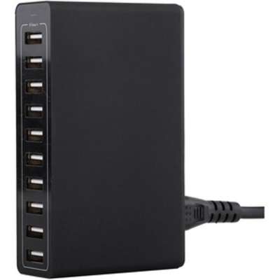 Picture of 4XEM 4XPOWER10USB 10 Port 50W 10AMP USB-A Charger Wall Charger, Black