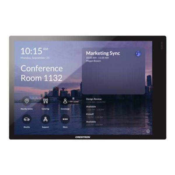 Room Scheduling Touch Screen Kit for Microsoft Teams TSS-770-T-B-S-LB - Room Manager & Bluetooth - Smooth Black