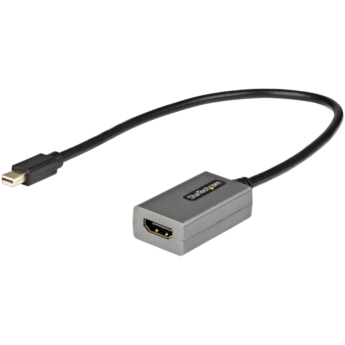 12 in. Mini Display Port to HDMI Adapter Converter Dongle with Cable, Black