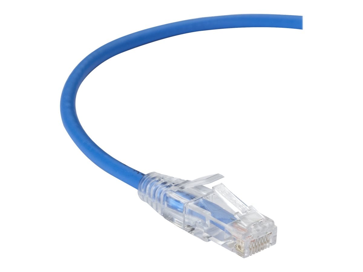 2 ft. Slim-Net 28-AWG CAT6 250-MHz Stranded Unshielded Snagless Patch Cable, Blue