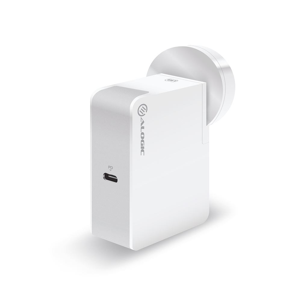 Picture of Alogic WCC60WH USB-C Wall Charger 60W Travel Edition Includes Plugs for AU US EU & UK&#44; White