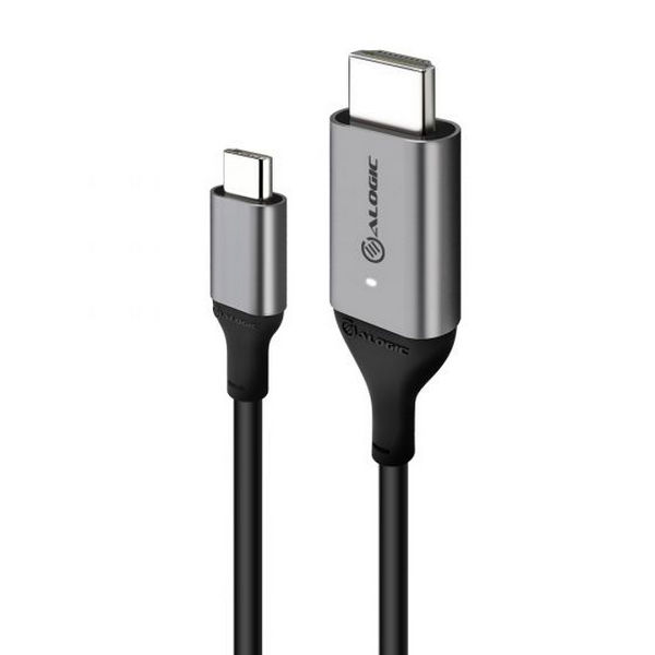 Picture of Alogic ULCHD01-SGR 1 m Ultra USB-C Male to HDMI Male Cable - 4K & 60Hz&#44; Space Grey