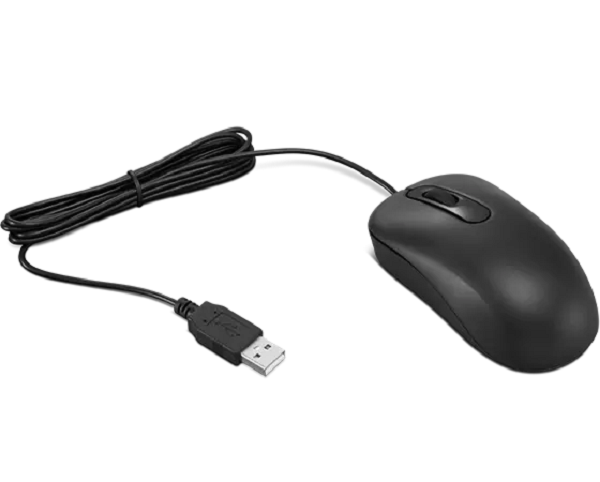 1.7 m Basic Wired Mouse, Black