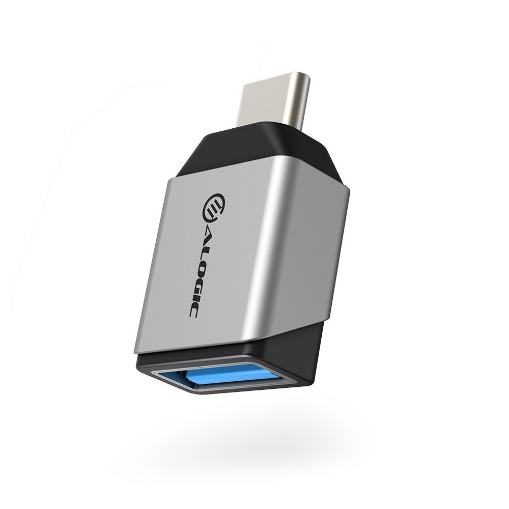 ULCAMN-SGR Ultra Mini USB 3.1 Gen 1 USB-C to USB-A Adapter, Space Grey