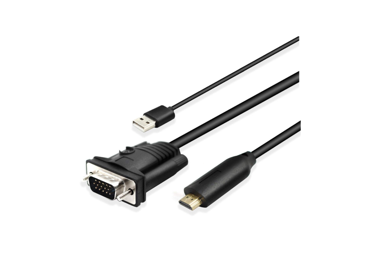 Picture of 4xem 4XHDMIVGA6FTU 6 ft. HDMI to VGA Cable Converter with USB Audio&#44; Black