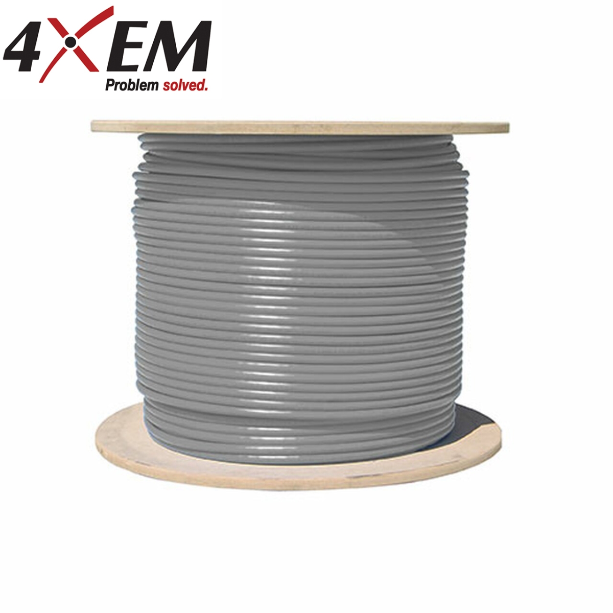 Picture of 4xem 4XCAT5E1000GR 1000 ft. 24Awg Utp 0.5 mm Cat 5E Copper Clad Aluminum Bulk Cable&#44; Grey - Set of 8