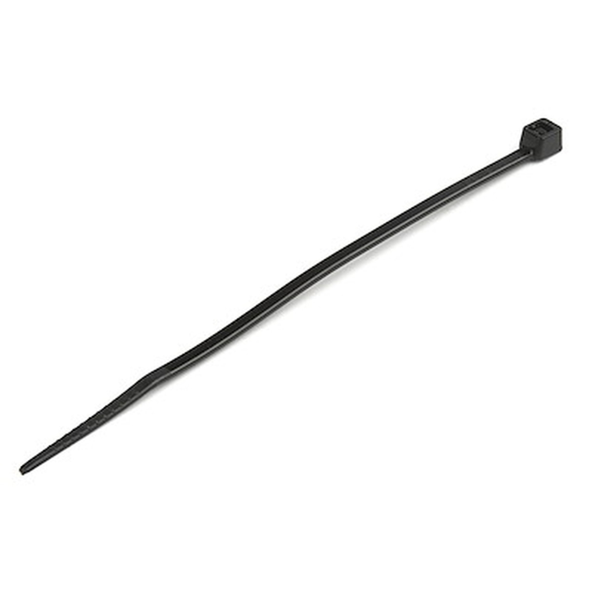 8 in. Reusable Black Nylon Zip Wraps Ul Taa Cable Ties, Medium - Pack of 100