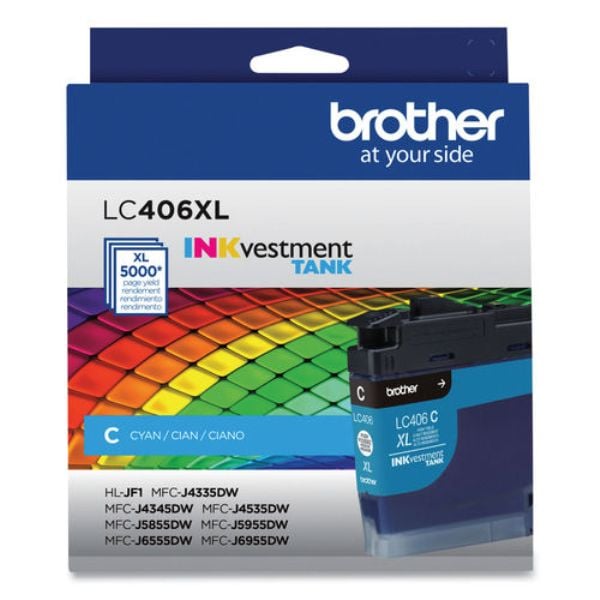 Picture of Brother LC406XLCS Original High Yield Ink Cartridge, Cyan