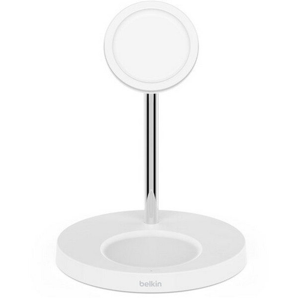 Picture of Belkin WIZ010TTWH 2-in-1 Wireless Charger Stand with Mag Safe, White