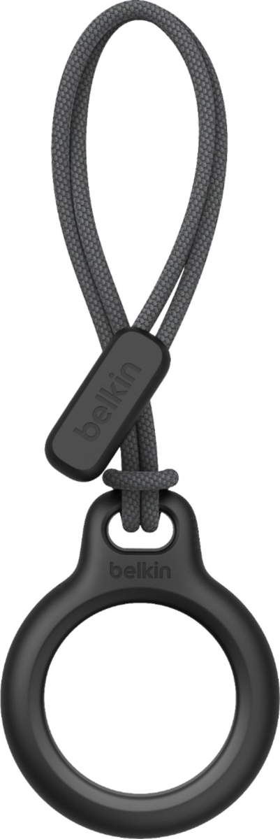 Air Tag Secure Holder with Strap, Black
