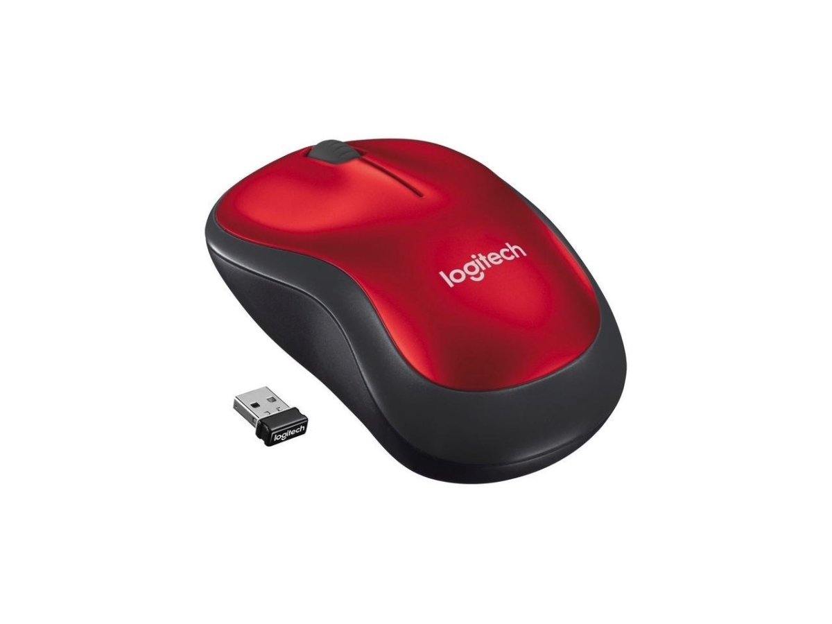 Plug N Play M185 Comfort Wireless Mouse, Red
