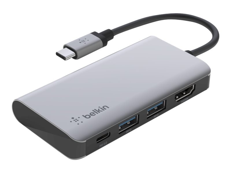 Picture of Belkin-Cable AVC006BTSGY USB-C 4-in-1 Multi Port Adapter