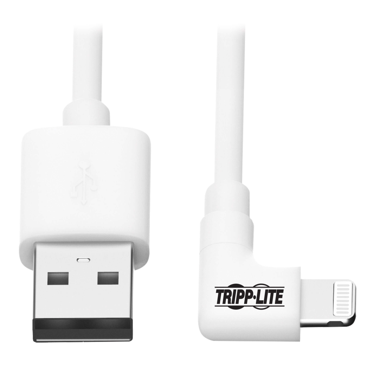 Tripp Lite Connectivity  6 ft. Right-Angle Iphone USB-A to Lightning Sync & Charge Cable, White