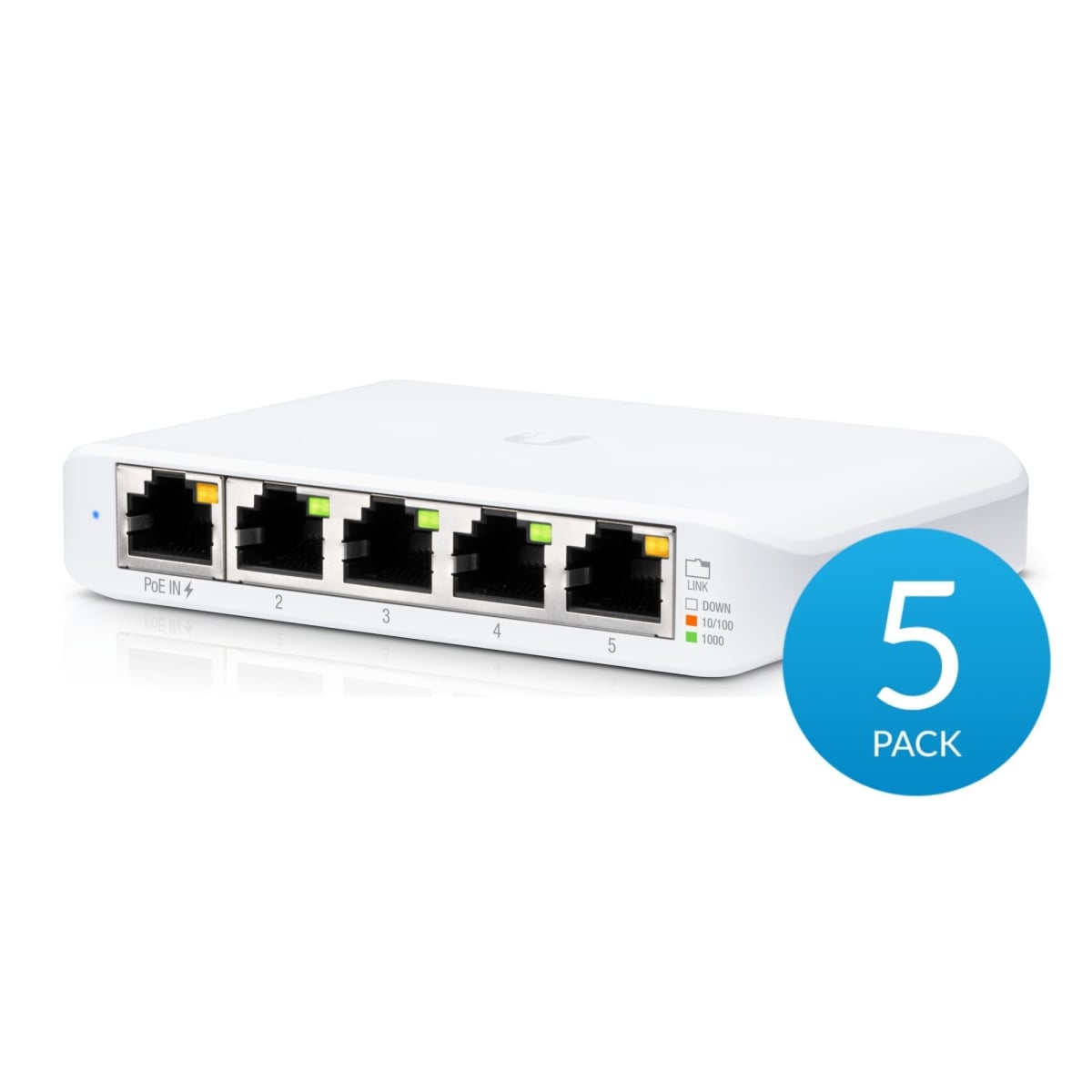 USW-FLEX-MINI-5 UniFi Compact 5 Port Gigabit Desktop Switch - Pack of 5