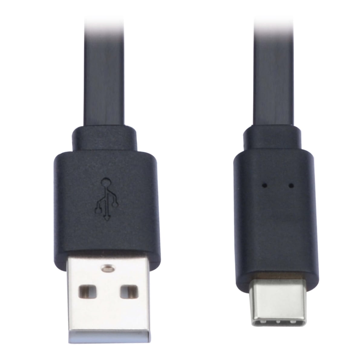 6 ft. USB-A to USB C USB 2.0 Male-Male Thunderbolt 3 Flat Cable, Black