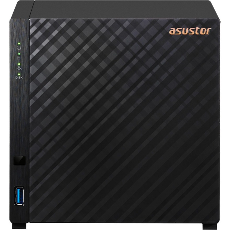 Picture of Asustor AS1104T 2.5 Gigabit Ethernet Quad-Core USB 3.2 Drivestor 4 Bay NAS Enclosure - 1 GB RAM
