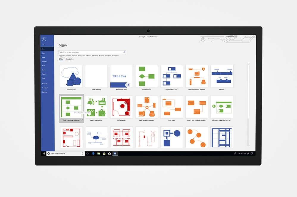Picture of Microsoft D87-07619 Visio Professional 2021 Win ENG P8 1 License Medialess
