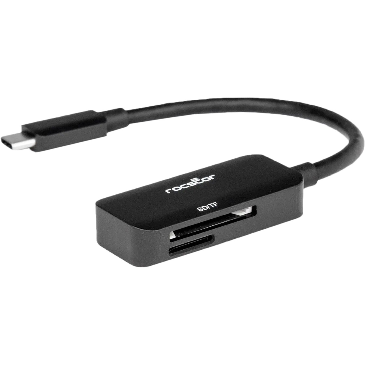 Picture of Rocstor Y10A252-B1 USB-C Multi Media SDHC MicroSD External Memory Card&#44; Black