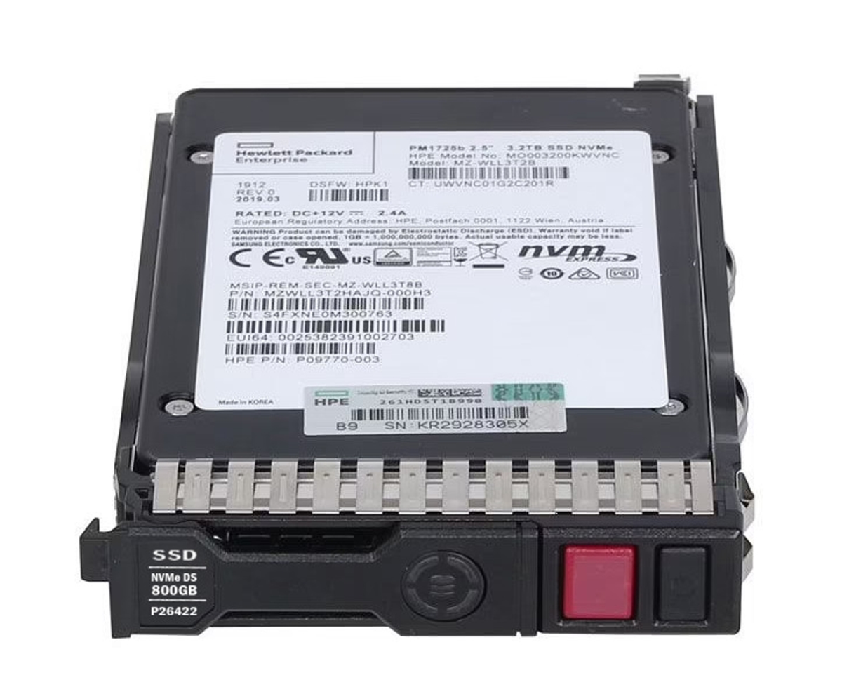 HPE - Server Options P22329-B21 2.5 in. 800GB NVMe PCIe SCN Mixed Use G10 SSD