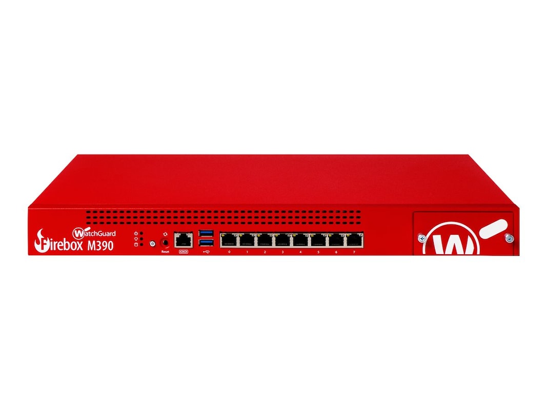 Picture of WatchGuard Technologies WGM39001603 Firebox M390 High Availability Firewall 8 Port 10-100-1000Base-T Gigabit Ethernet - 8 x RJ-45 - 1 Total Expansion Slots - 3 Year Standard Support
