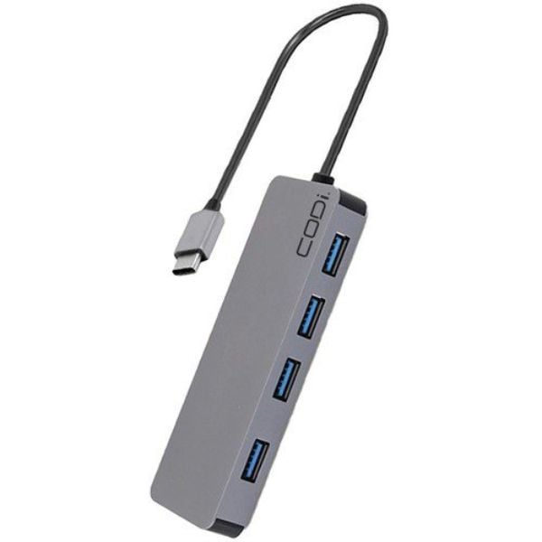 5-in-1 Multi-Port Hub, Gray