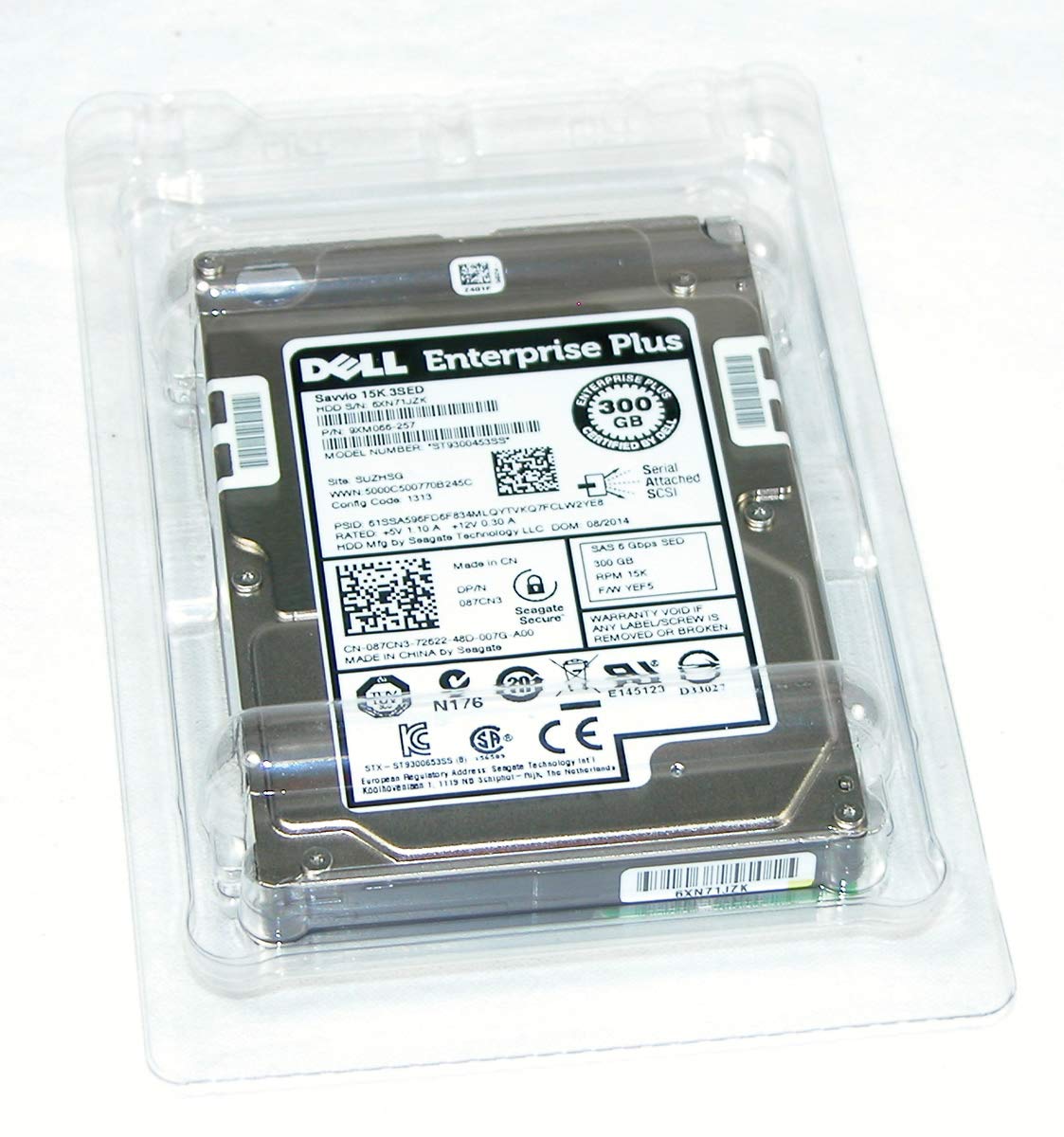 87CN3 2.5 in. 300GB 15K SAS 6GB S Hard Drive -  Dell