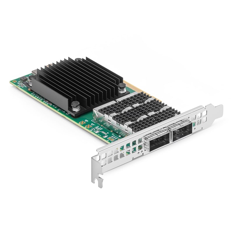 Picture of Nvidia Technologies MCX623106AN-CDAT Mellanox ConnectX-6 DX EN Network Interface Card with 100GbE Dual-Port QSFP56&#44; PCIe4.0 x 16&#44; Tall & Short Bracket