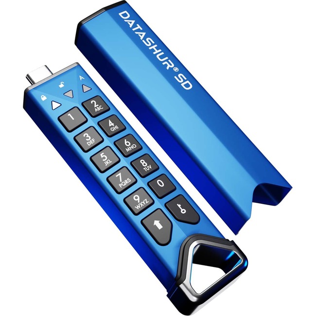 Picture of Istorage IS-FL-DSD-256-SP DatAshur SD USB 3.2 Type C Flash Drive & Flash Card Reader - USB 3.2 Type C - 100 MB-s Read Speed - 95 MB-s Write Speed - 256-Bit AES