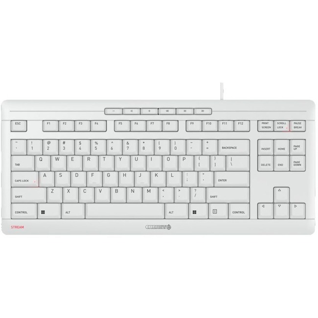 Picture of Cherry JK-8600US-0 TKL Compact Stream Keyboard&#44; Pale Gray