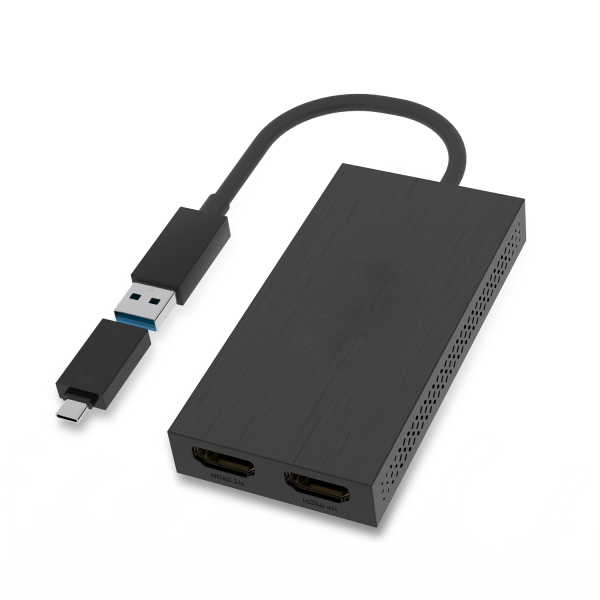 Picture of 4xem 4XUG7602H USB3 to Dual HDMI 4K Display Adapter&#44; Black
